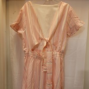 Mini Dress, with open front tie up detail